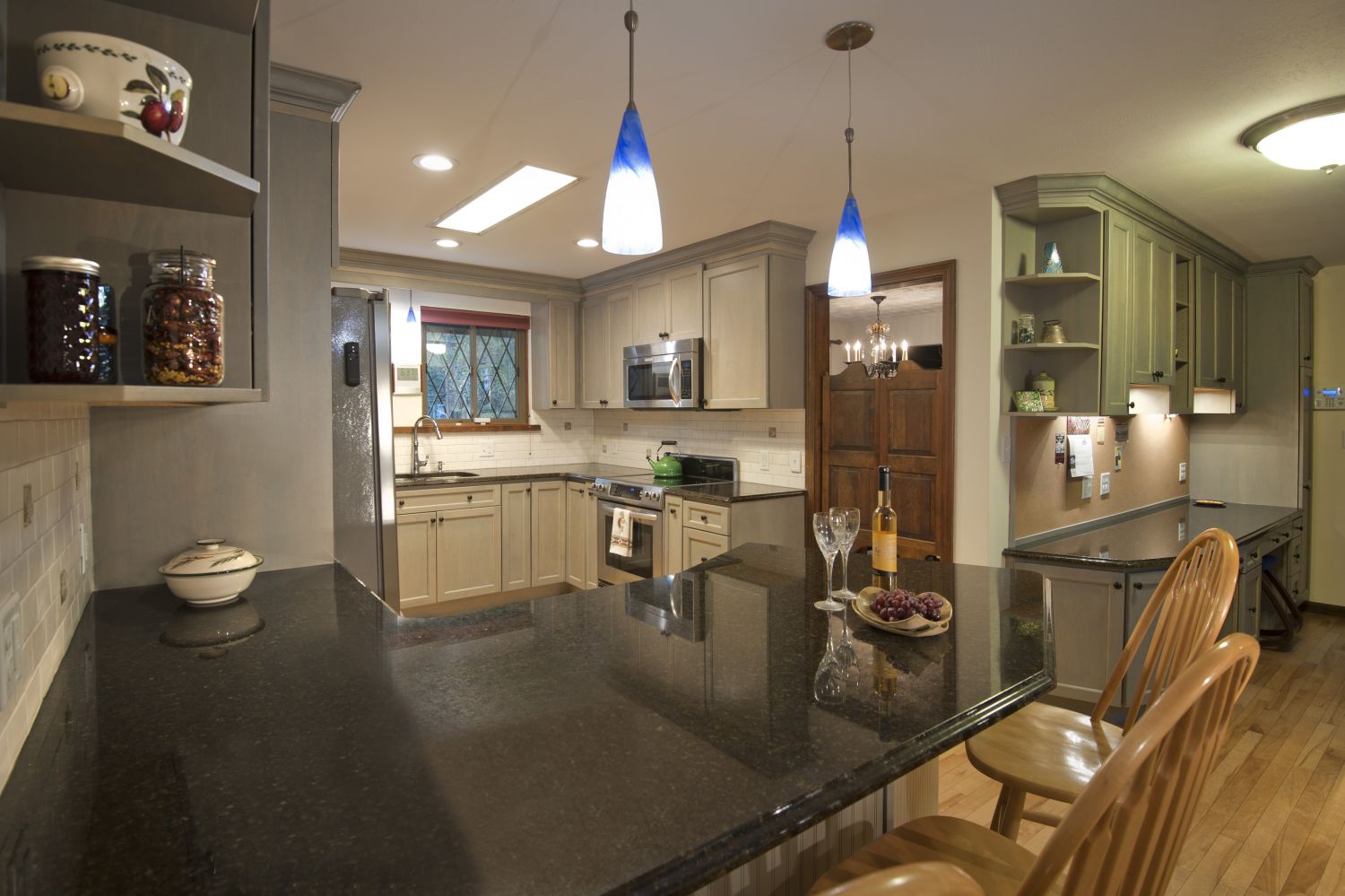 Our Portfolio Of Home Remodeling Projects Cool Colors And A Warm Kitchen