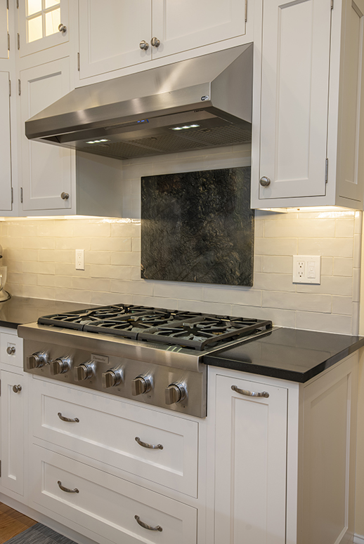 new gas range in a kitchen