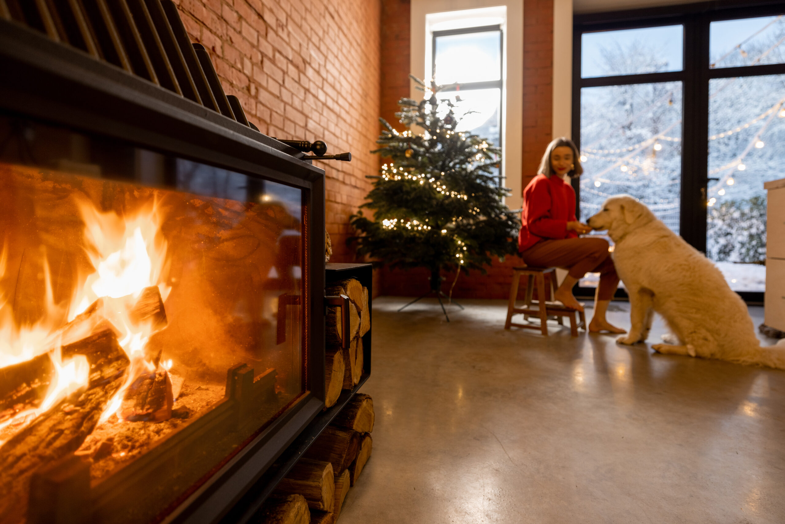 Fireplace in living room