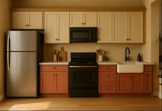 Example of how AI designed a Kitchen missing important factors such as a center breakfast bar